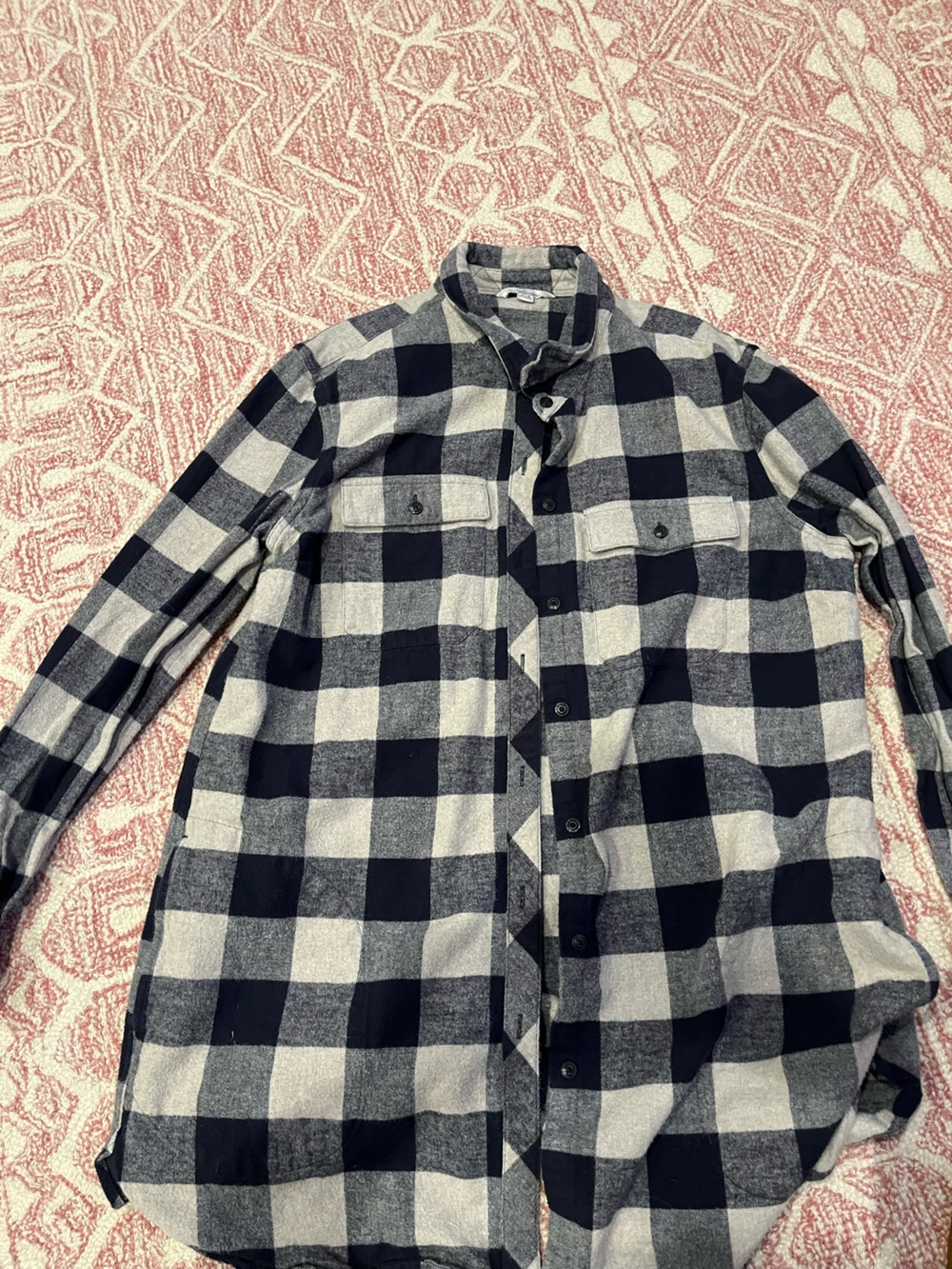 Signature Black and Gray Plaid Button-Down Shirt
